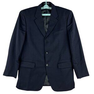Jones‎ New York Men's Wool Blend Navy Blazer Sport Coat Size 42L Two Buttons